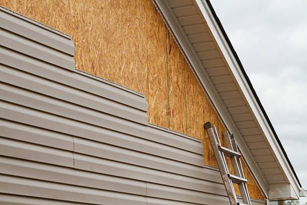 Professional Emergency Siding Repair technician working in Edgewood, IN